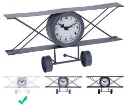 Segnale Hodiny stolní designové LETADLO 30 cm bílá