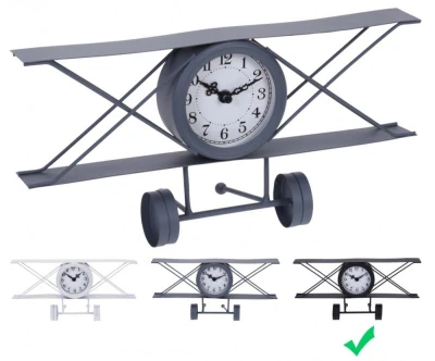 Segnale Hodiny stolní designové LETADLO 30 cm černá Segnale Hodiny stolní designové LETADLO 30 cm černá