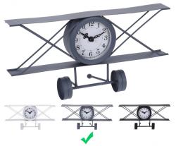 Segnale Hodiny stolní designové LETADLO 30 cm šedá Segnale Hodiny stolní designové LETADLO 30 cm šedá