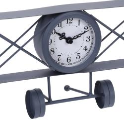 Segnale Hodiny stolní designové LETADLO 30 cm šedá