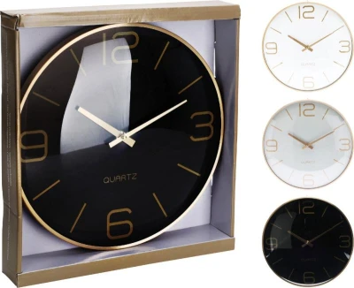 Segnale Nástěnné hodiny se zlatými číslicemi 30 cm šedá Segnale Nástěnné hodiny se zlatými číslicemi 30 cm šedá