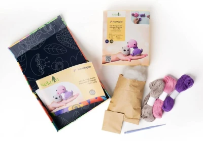 SEKOIA Kraftopia háčkování Mořská zvířátka kreativní sada s přízí a nástroji