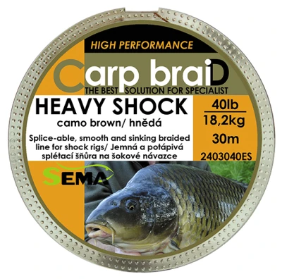 Sema Pletená šňůra Heavy Shock 30 m 40 lbs / 18 2 kg Sema Pletená šňůra Heavy Shock 30 m 40 lbs / 18 2 kg