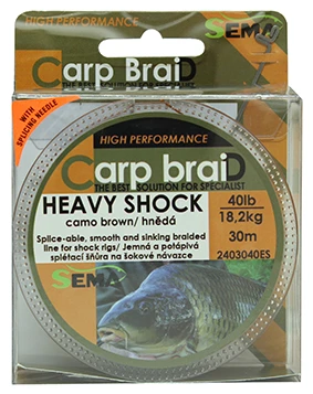 Sema Pletená šňůra Heavy Shock 30 m 40 lbs / 18 2 kg