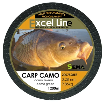 Sema Rybářský vlasec Carp camo green 1200 m 0 22 / 6 1 kg Sema Rybářský vlasec Carp camo green 1200 m 0 22 / 6 1 kg