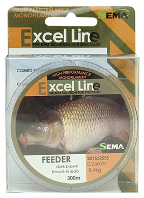 Sema Feeder tmavě hnědý 300 m 0,28 mm / 9,85 kg rybářský vlasec