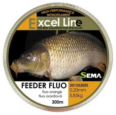 Sema Feeder Fluo oranžový 300 m 0,20 mm/5,85 kg rybářský vlasec