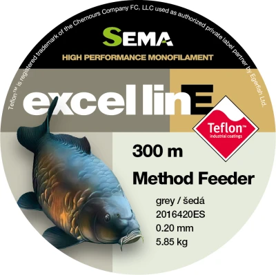Sema Method Feeder Teflon 300 m šedý 0,25 mm rybářský vlasec