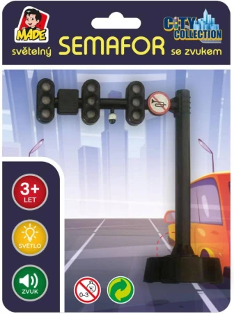 Semafor světelný City Collection na baterie Světlo Zvuk plast