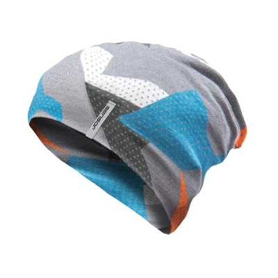 SENSOR Merino Impress čepice modrá/camo SENSOR Merino Impress čepice modrá/camo