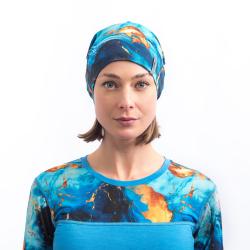 SENSOR Merino Impress čepice modrá/universe