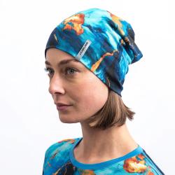 SENSOR Merino Impress čepice modrá/universe