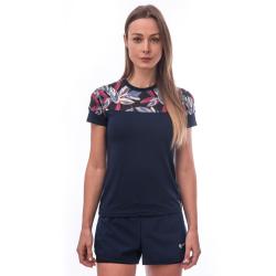 Sensor Coolmax Impress Deep Blue/leaves dámské funkční tričko
