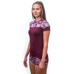 Sensor Coolmax Impress lilla/feather dámské triko krátký rukáv