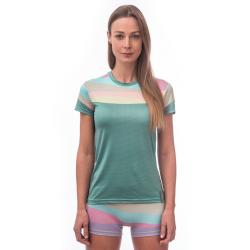 Sensor Coolmax Impress Mint/stripes dámské funkční triko