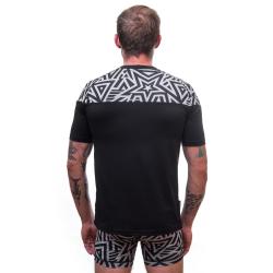 Sensor Coolmax Impress černé/stars pánské triko krátký rukáv