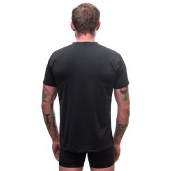 SENSOR Coolmax Tech Mountains Limited pánské černé triko kr.rukáv