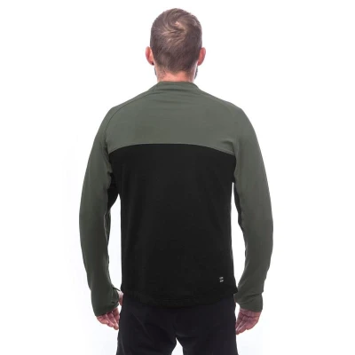 SENSOR Coolmax Thermo pánská mikina celozip Černá/olive Green