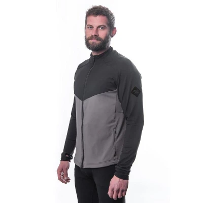 SENSOR Coolmax Thermo pánská mikina celozip Steel Gray/černá