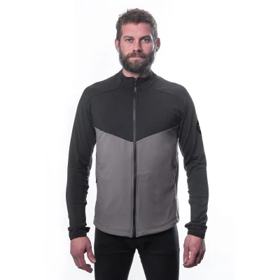SENSOR Coolmax Thermo pánská mikina celozip Steel Gray/černá