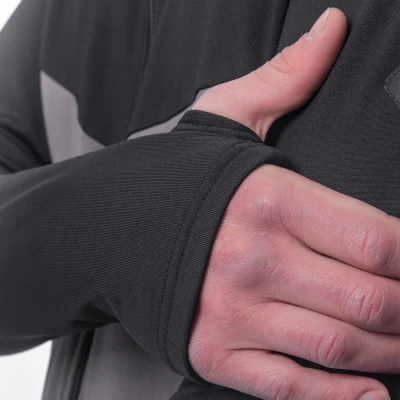 SENSOR Coolmax Thermo pánská mikina celozip Steel Gray/černá