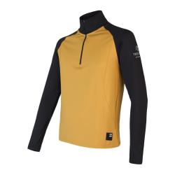 Sensor Coolmax Thermo mustard/černá pánská mikina se zipem
