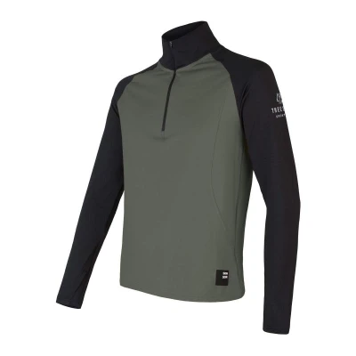 SENSOR Coolmax Thermo pánská mikina zip Olive Green/černá