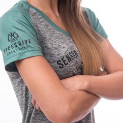 Sensor Cyklo Charger Šedá/mint dámský cyklistický dres