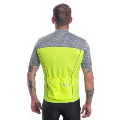 Sensor Cyklo Motion Neon Yellow/šedá pánský cyklistický dres
