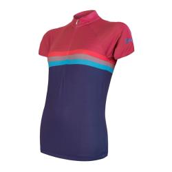 Sensor Cyklo Summer Stripe modro/fialový dámský dres krátký rukáv Sensor Cyklo Summer Stripe modro/fialový dámský dres krátký rukáv