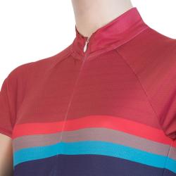 Sensor Cyklo Summer Stripe modro/fialový dámský dres krátký rukáv