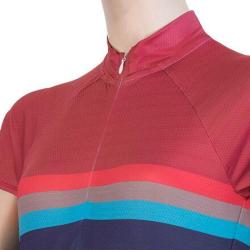 Sensor Cyklo Summer Stripe modro/fialový dámský dres krátký rukáv POUZE XXL (VÝPRODEJ)