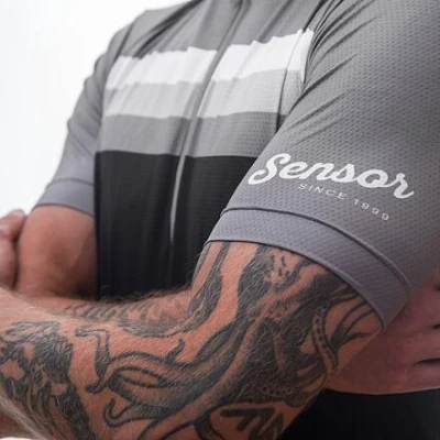 Sensor Cyklo Tour Black Stripes pánský cyklistický dres POUZE M (VÝPRODEJ)