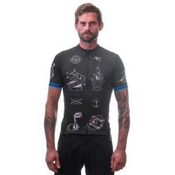 Sensor Cyklo Tour Black Tattoo panský cyklistický dres POUZE M (VÝPRODEJ)