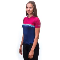 Sensor Cyklo Tour Lilla Stripes dámský cyklistický dres