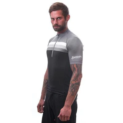 Sensor Cyklo Tour Black Stripes pánský cyklistický dres