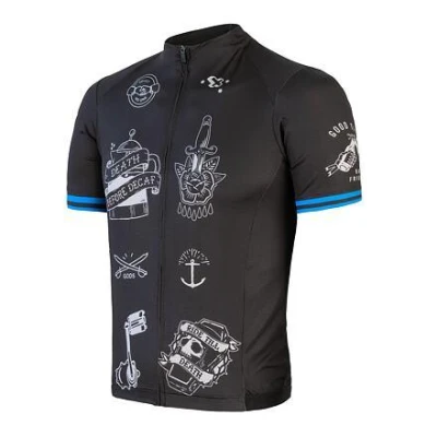 Sensor Cyklo Tour Black Tattoo panský cyklistický dres Sensor Cyklo Tour Black Tattoo panský cyklistický dres