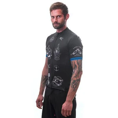 Sensor Cyklo Tour Black Tattoo panský cyklistický dres