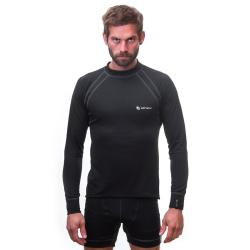 SENSOR Double Face pánské černé triko dl. rukáv