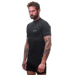 SENSOR Double Face pánské černé triko kr. rukáv