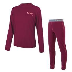 Sensor Double Face Set Logo lilla detské tričko dlhý rukáv + spodky