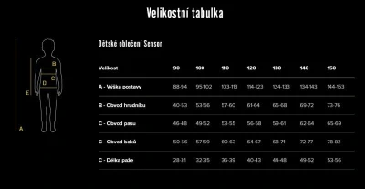Sensor Double Face Set Wild Dětský Triko Dl.rukáv + Spodky Černá