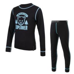 Sensor Double Face Set Wild Detské Tričko Dlhý Rukáv + Nohavice Čierna