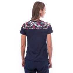 Sensor Helium Deep Blue/leaves dámský cyklistický dres