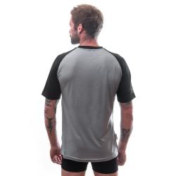 Sensor Merino Active Pt Adventure Šedá/černá pánské funkční tričko