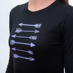 Sensor Merino Active Pt Arrows Černá dámské funkční tričko