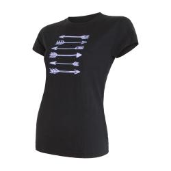 Sensor Merino Active Pt Arrows Čierna dámske funkčné tričko