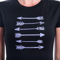 Sensor Merino Active Pt Arrows Černá dámské funkční tričko