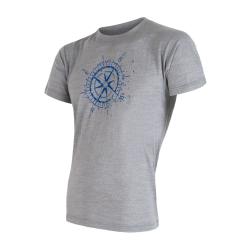Sensor Merino Active Pt Compass šedá pánské funkční tričko