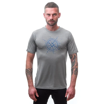 Sensor Merino Active Pt Compass šedá pánské funkční tričko